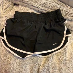 Black running shorts